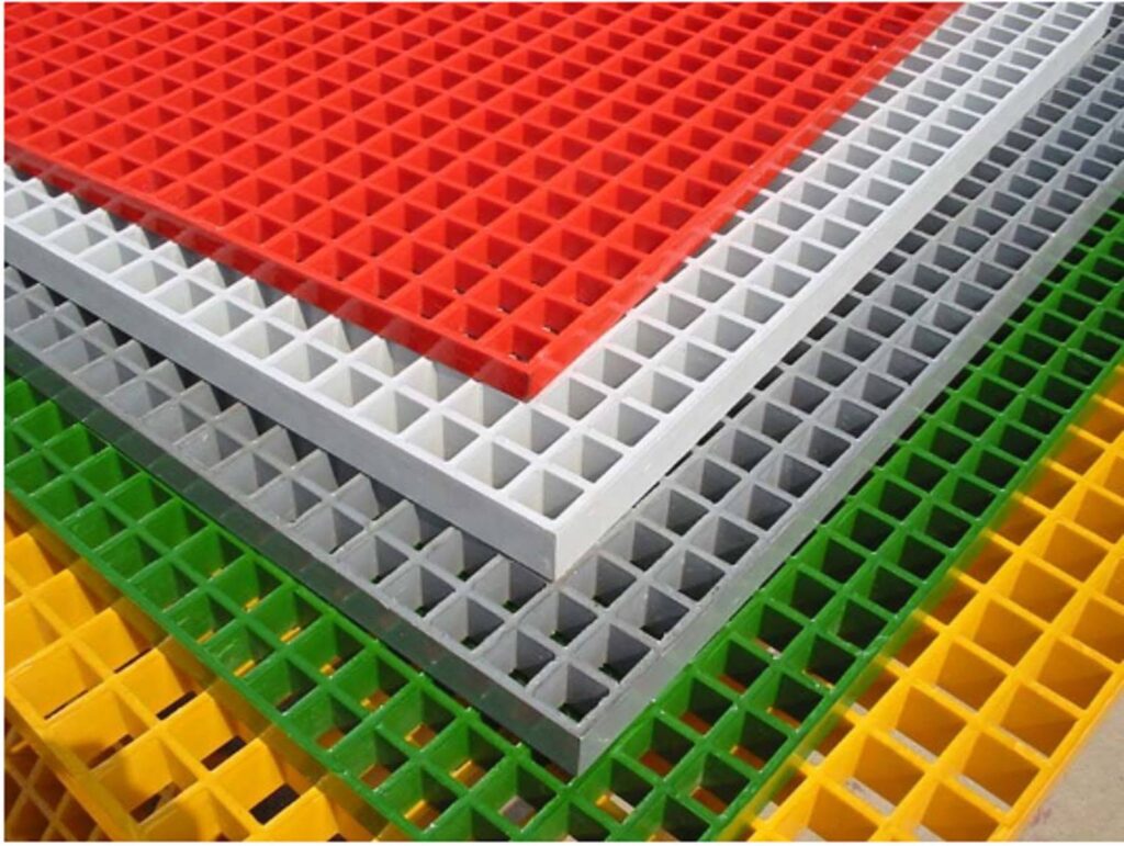 FRP Grating
38x38 - 3.66x1.22, 81.1 kg
50x50 - 3.66x1.22, 82.6 kg

This product is recommended for use in any environment (especially at sea) where other materials are at high risk of corrosion. Fiberglass molded grating is widely used in platform structures assembled from composite profiles.
ADVANTAGES OF FRP GRATINGS AND RANGE OF APPLICATIONS:
High resistance to corrosion
High chemical resistance
Ability to carry loads
Relatively light weight
Easy installation
Convenience when walking
Absorbs noise
Does not conduct electricity
Does not have a slippery surface
Does not generate sparks
Durability
Low thermal conductivity
High stability to temperature changes
UV resistance
Approved for use in thefood industry
Low costs of transportation and storage
Platforms and walkways
Control towers
Stair steps
Inclined plane
Covers for drainage and sewer manholes
Industrial flooring
Fencing of hazardous areas